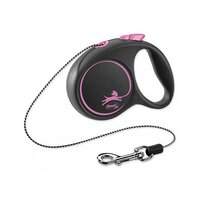 Vodítko Flexi Black Design lanko XS 3m ružové (do 8 kg)